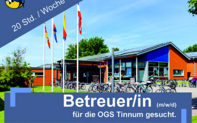 Betreuungskraft (m/w/d) für Nachmittagsbetreuung der OGS Tinnum (20 Std. / Woche)