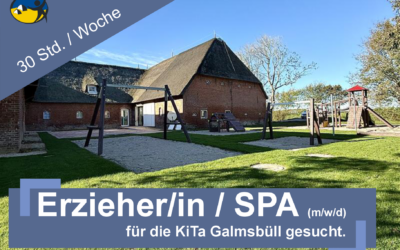 Erzieher/in / SPA (m/w/d) für KiTa Galmsbüll (30 Std. / Woche)