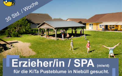 Erzieher/in / SPA (m/w/d) für KiTa Pusteblume in Niebüll (35 Std. / Woche)