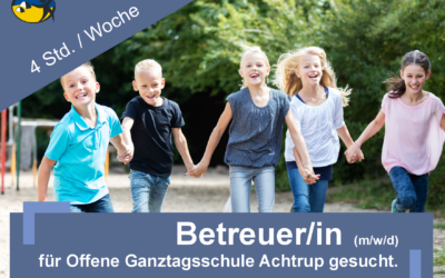 Betreuungskraft (m/w/d) für die Frühbetreuung der OGS Achtrup auf Minijob-Basis gesucht (4 Std. / Woche)